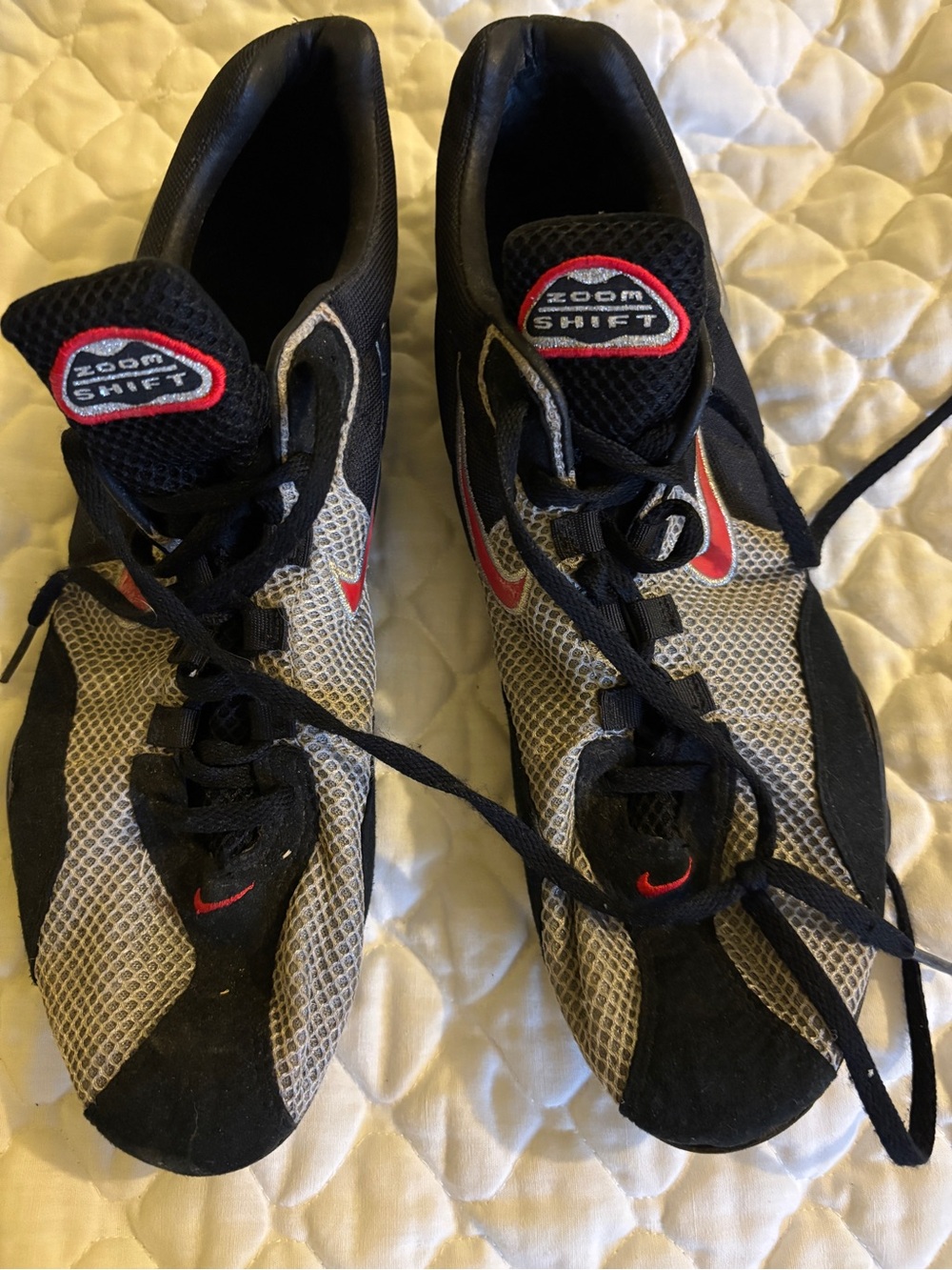 Nike Zoom Shift Men’s Black and Gray Track Shoes - Red Accents